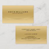 Carte De Visite Arrière - plan de texture d'or métallique moderne (Devant / Derrière)