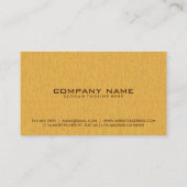 Carte De Visite Arrière - plan de texture dorée simple et élégant (Dos)