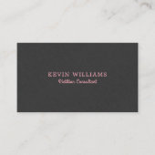 Carte De Visite Arrière - plan de texture en faux lin gris foncé (Devant)
