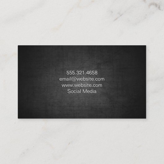 Carte De Visite Arrière - plan de texture foncée (Dos)