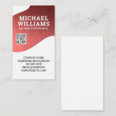 Carte De Visite Arrière - plan de texture métallique | Code QR (Devant / Derrière)