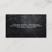 Carte De Visite Arrière - plan de texture noire simple (Dos)