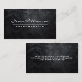 Carte De Visite Arrière - plan de texture noire simple (Devant / Derrière)