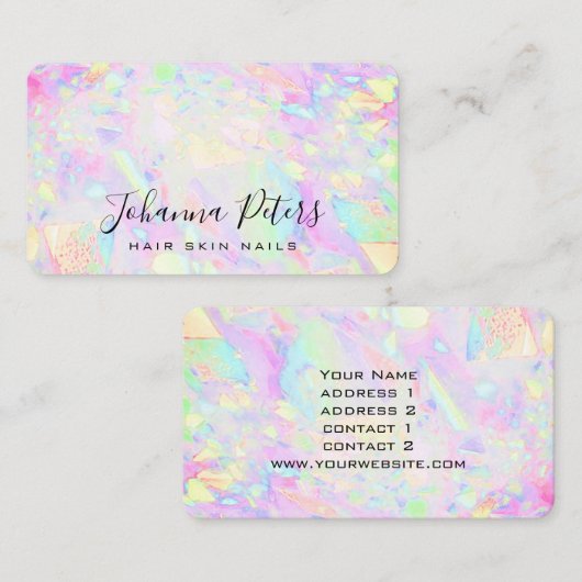 Carte De Visite arrière - plan de texture opale (Devant / Derrière)