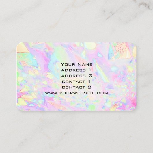 Carte De Visite arrière - plan de texture opale (Dos)