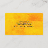 Carte De Visite Arrière - plan de texture orange (Dos)