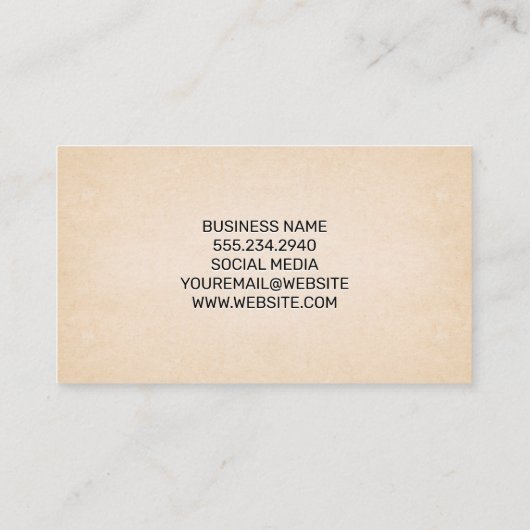 Carte De Visite Arrière - plan de texture papier (Dos)