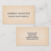 Carte De Visite Arrière - plan de texture papier (Devant / Derrière)