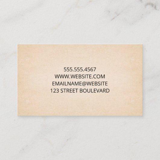Carte De Visite Arrière - plan de texture papier (Dos)