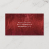 Carte De Visite Arrière - plan de texture rouge moderne (Dos)
