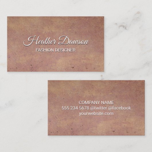 Carte De Visite Arrière - plan de texture tachetée (Devant / Derrière)