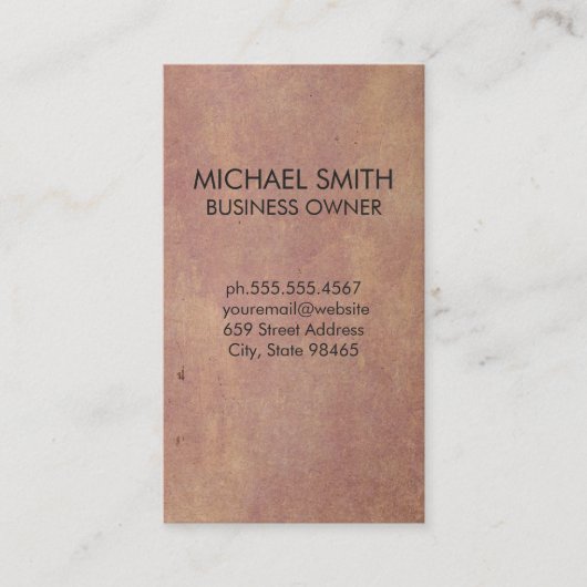 Carte De Visite Arrière - plan de texture vintage (Devant)