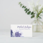 Carte De Visite Arrière - plan de texture violet | Artistique (Debout devant)