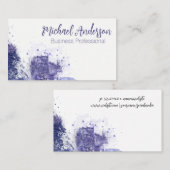 Carte De Visite Arrière - plan de texture violet | Artistique (Devant / Derrière)