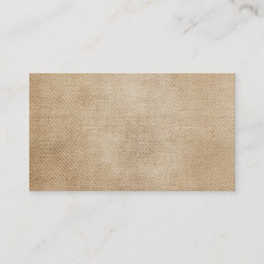 Carte De Visite Arrière - plan de toile de jute (Devant)