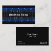 Carte De Visite Arrière - plan de vague électrique (Devant / Derrière)