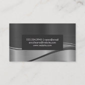 Carte De Visite Arrière - plan de vague métallique (Dos)