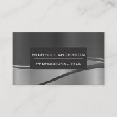 Carte De Visite Arrière - plan de vague métallique (Devant)