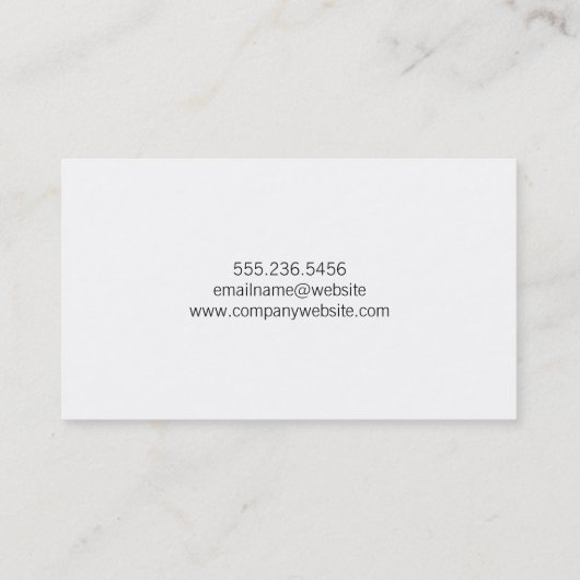 Carte De Visite Arrière - plan d'eau (Dos)