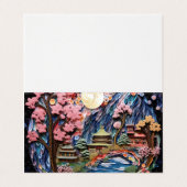 Carte De Visite Arrière - plan d'effet Jardin 3D japonais (Extérieur déplié)