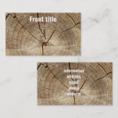 Carte De Visite Arrière - plan des anneaux de faux Tree (Devant / Derrière)