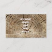 Carte De Visite Arrière - plan des anneaux de faux Tree (Dos)