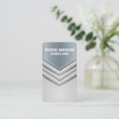 Carte De Visite Arrière - plan des flèches métalliques (Debout devant)