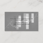 Carte De Visite Arrière - plan des graphiques financiers (Dos)