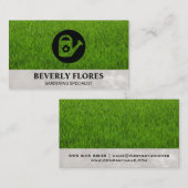 Carte De Visite Arrière - plan d'herbe | Canne d'eau (Devant / Derrière)