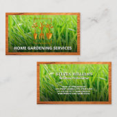 Carte De Visite Arrière - plan d'herbe | Logo de jardinage (Devant / Derrière)