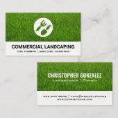 Carte De Visite Arrière - plan d'herbe | Outils de jardinage (Devant / Derrière)