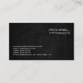 Carte De Visite Arrière - plan DJ Stylish Black Grey (Dos)