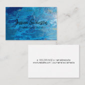 Carte De Visite Arrière - plan d'oeuvres de texture bleue (Devant / Derrière)
