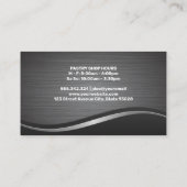 Carte De Visite Arrière - plan d'onde brossé métallique | Whisk (Dos)