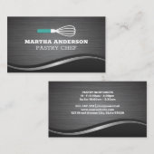 Carte De Visite Arrière - plan d'onde brossé métallique | Whisk (Devant / Derrière)