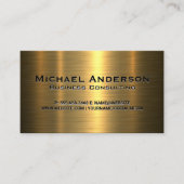 Carte De Visite Arrière - plan d'or métallique (Devant)