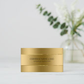 Carte De Visite Arrière - plan d'or métallique (Debout devant)