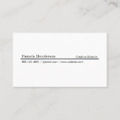 Carte De Visite Arrière - plan d'or noir | Monogramme classique (Dos)