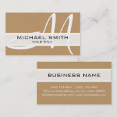 Carte De Visite Arrière - plan du désert moderne Monogram (Devant / Derrière)