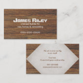 Carte De Visite Arrière - plan du grain de bois (Devant / Derrière)