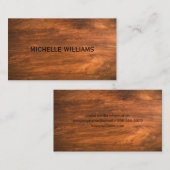 Carte De Visite Arrière - plan du grain de bois (Devant / Derrière)
