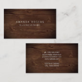 Carte De Visite Arrière - plan du grain de bois (Devant / Derrière)