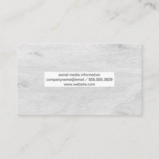 Carte De Visite Arrière - plan du grain de bois clair (Dos)