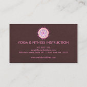 Carte De Visite Arrière - plan élégant de brun de yoga de logo de (Dos)