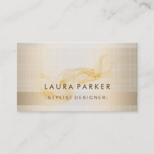 Carte De Visite Arrière - plan élégant de feuille d'or de parties