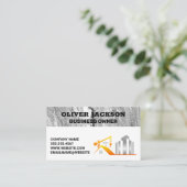 Carte De Visite Arrière - plan en béton | Site de construction (Debout devant)