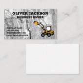 Carte De Visite Arrière - plan en béton | Véhicule de construction (Devant / Derrière)