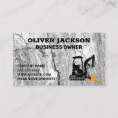 Carte De Visite Arrière - plan en béton | Véhicule de construction (Devant)