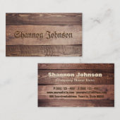 Carte De Visite Arrière - plan en bois (Devant / Derrière)