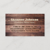 Carte De Visite Arrière - plan en bois (Dos)